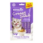 Royalist Creamy Snack-Chicken & Shrimp Tavuklu Ve Karidesli Kedi Ödül Maması 75 Gr