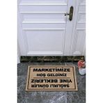 RoyalMoni Kişiye Özel Üretim Marketimize Hoşgeldiniz/sağlıklı Günler Yine Bekleriz Kapı Önü Paspas Kahverengi