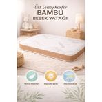 Royalyat Bamboo Bebek Yatak Bambo Bebek Yatak Ortopedik Çocuk Yatağı Anne Yanı Beşik Yatağı - 50X100