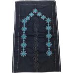 Royam Çeyizlik Kanaviçe Etamin İşleme Nakışlı Siyah Seccade 70 X 120