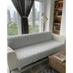Royam Koltuk Örtüsü Çekyat Örtüsü 175 x 215 Lüks Kumaş Şönil Jakarlı Kaymaz - 175 x 215 cm - Gri