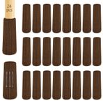 Royiwe 24 adet sandalye çorabı, elastik mobilya çorabı, örme, keçe sandalye ayağı kapakları, kalın alt kısım, mobilya, masa, zemin koruması için kaymaz pedler, çizilmeleri ve sesleri önler (kahverengi)