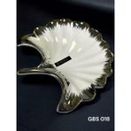 Royking Line Silver Yaprak Sunum Tabak Büyük 20*20 Cm Gbs 018