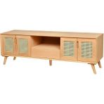 Roys Ahşap 4564 Masif Ham 180 cm Retro Hasırlı Tv Ünitesi