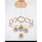 Roza Avize Alyans Model Gold Modern Ledli Avize - 14 - Altın - Beyaz