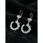 Roza Silver 925 Ayar Elişi Telkari Gümüş Spiral Desenli Halka Sallantılı Küpe