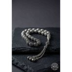 Roza Silver 925 Ayar Küre Kesim 3 Kamçılı Püskül Bilek Boy Yuvarlak Kazaz Topu İşlemeli Otantik Gümüş Tesbih