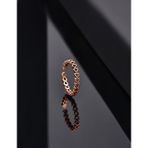 Roza Silver 925 Ayar Rose Sıralı Tamtur Kalp Ayarlanabilir Gümüş Yüzük