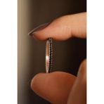 Roza Silver Oniks Taşlı Rose Minimal Tamtur Gümüş Yüzük - 14