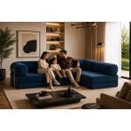 Rozalina Concept Aktivite Koltuğu -Kanepe-Sünger Koltuk- Köşem Koltuk-Yatak-Fitilli Kadife Kumaş- Yıkanabilir Kumaş - Lacivert