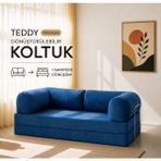 Rozalina Concept Aktivite Koltuğu - Sünger Koltuk -Yatak -Kanepe- Legom- 100X200 -Fitilli Kadife Kumaş - Lacivert