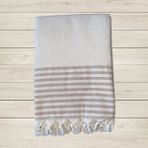 Rozet Tekstil Koltuk Kanepe Örtüsü Koruyucu | Koltuk Şalı | 170X200 | Çekyat Örtüsü | - 170 x 200 cm - Krem - Kahverengi