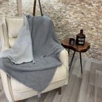 Rozet Tekstil Koltuk Şalı – Tv Battaniyesi Pamuk Doğal 4 Katlı Müslin Kumaş - 120 x 180 cm - Gri