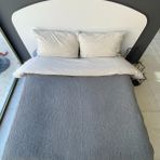 Rozet Tekstil Müslin Yatak Örtüsü/Pike 4 Katlı - 160 x 230 cm - Gri