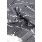 ROZET TEKSTİL Peştamal Sultan Desen GRİ 100 x 180
