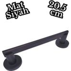 Rozetli Mat Siyah Çekme Kol 20.5 cm Sürgülü Kapı Kolu