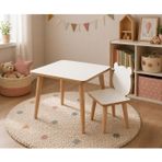 ROZİTOYS Montessori Çocuk Aktivite Masası Çalışma Masası, Ahşap Oyun Boyama Etkinlik Alanı, Unisex Çocuk Odası İçin (masa sandalye seti)