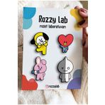 Rozzy Lab BT21 - BTS 4lü Rozet 2. Set Chimmy Tata Cooky Van - Pin - Broş - Yaka Aksesuar