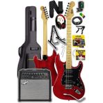 RPH-40RD-50AMP 50W Şarjlı Bt Amfili Elektro Gitar Seti Hsh Manyetik Maple Klavye