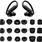 Rqker Powerbeats Pro 2 S/M/L ile Uyumlu Kulak Ucu Kiti 9 Çift Silikon Uçlar/Çift Flanşlı Eartip/Bellek Köpük Uçları Powerbeats Pro 2 PB Pro 2 9 Çift Siyah ile Uyumlu