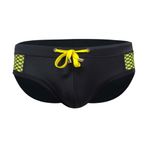 RQPYQF Mayo, erkek, kısa dar mayo, yaz mayosu, kısa slip, büzme ipli YK83 beden M-2XL, Siyah, XL