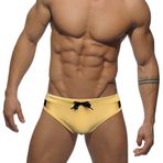 RQPYQF Yüzme külotu erkek dar mayo, kısa yüzme şortu, büzme ipli mayo, klasik, yaz şortu, kısa mayo, slip bikini altı, YK47, Altın, M