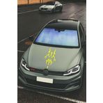 RR Oto Kaput Şerit Sticker Dövme Tasarımlı Sarı 25*60 Cm