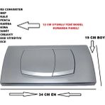 RS Converter 12 cm Gömme Rezervuar Kumanda Paneli 34 cm 19 cm Ölçülerinde - 34x19 ölçüsünde - Gümüş - Gri