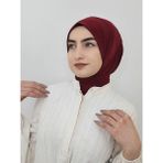 R&S Modibone Cıtcıtlı Hazır Eşarp Şal Bone Hijap Bordo Renk