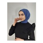 R&S modibone Cıtcıtlı Hazır Eşarp Şal Bone Hijap Indigo Renk