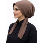 R&S Modibone Eşarp Bone Pamuklu Kaliteli Kumaş.kayma Yapmaz Acık Kahve - Açık Kahve - Standart