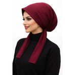 R&S modibone eşarp bone pamuklu kumaş kayma yapmaz bordo renk