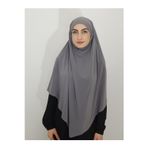 R&S Modibone Hazır Sufle Baglamalı Pratık Peceli Büyük Esarp Khimar Gri Renk