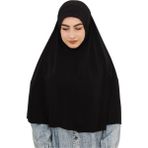 R&S Modibone (Namaz Örtüsü ) Tek Parca Pratik Büyük Boy Esarp Hijap Siyah Renk