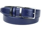 RSE Leather Goods Deri Çift Taraflı 3,5 cm Kemer - Taba/siyah - 115 cm - Siyah - Lacivert
