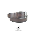 Rse Leather Goods Hakiki Deri 4,5 Cm Erkek Kot Kemeri - Manda Derisi Kahverengi Spor Kemer - Ekstra Kalın