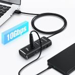 Rshtech Alüminyum 5 In 1 Type C USB 3.1/3.2 Gen2 Hub 3* 10GBPS USB 3.2 Veri Bağlantı Noktası, Sd/tf Kart Okuyucu, 60 cm Kablo,