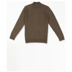 RSS Lav VITA176 Casual Stil Haki Renkli Erkek Dik Yaka Fitilli Triko Kazak Düz Desen - M
