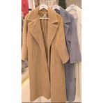 Rstm Butik Peluş Taş Detaylı Astarlı Cepli Kürk - Standart - Gri