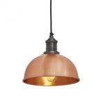 Rsylight 30 cm Retro Metal Dekoratif Bakır Rustik Tekli Sarkıt Avize