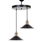 Rsylight 30 cm Retro Metal Siyah 2'li Dekoratif Rustik Sarkıt Avize