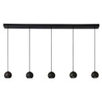 Rsylight Masa Üstü 5 Li LED Avize Siyah LED Spot Bar ve Tezgah Üstü LED Avize Panasonıc Günışığı Ampullü - 0