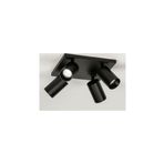 Rsylight Metal Hareketli Modern Siyah Kare 4'lü Beyaz Ampullü Led Spot Avize