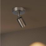 Rsylight Metal Mafsallı Inox Kaplama Spot Armatür Aplik Beyaz LED Ampullü - 0