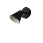 Rsylight Metal Mafsallı Siyah Spot 180 Derece Armatür Aplik Günışığı Led Ampullü