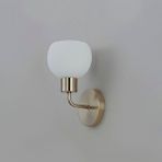 Rsylight Metal Modern Eskitme Kaplama Opal Camlı Dekoratif Rustik Duvar Aplik Altın