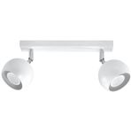 Rsylight Retro Beyaz 180 Derece Hareketli Modern Spor 2 Li Led Spot Avize Günışığı Ampullü