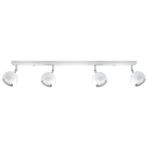 Rsylight Retro Beyaz 180 Derece Hareketli Modern Spor 4 Lü Led Spot Avize Günışığı Ampullü