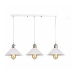 Rsylight Retro Dekoratif 3 Lü Beyaz Rustik Metal Sarkıt Avize 60 Cm