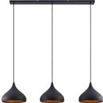 Rsylight Retro Dekoratif Metal Masa Üstü 3 Lü Gri Rustik Dekoratif Sarkıt Avize 100 Cm